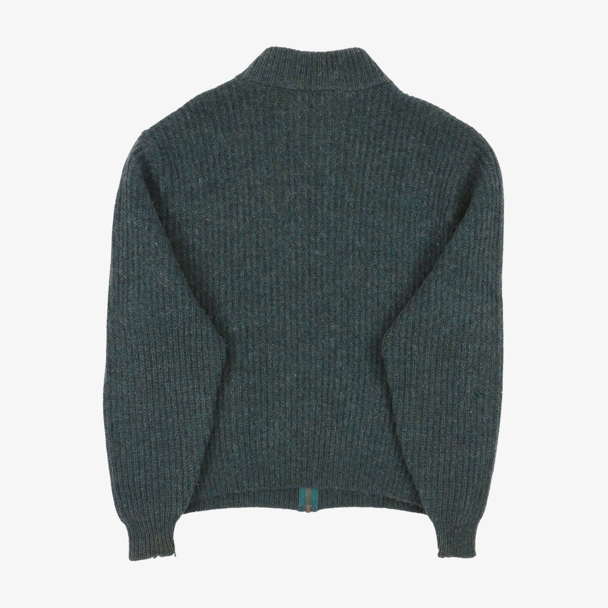 Vintage Ribbed Zip Up Sweater — view 2